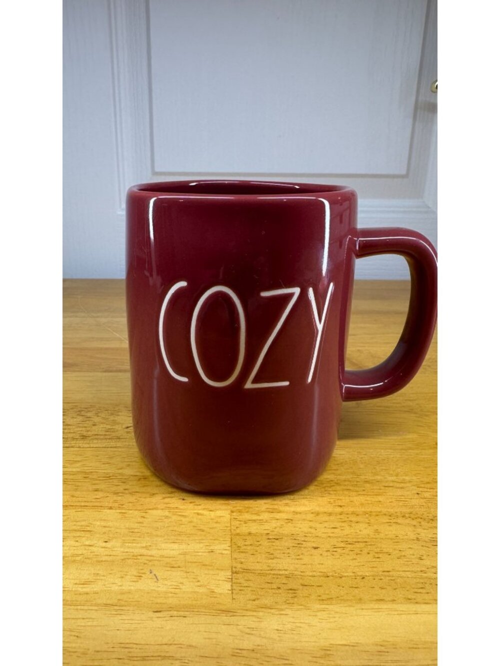 Rae Dunn Artisan Collection Red Cozy Coffee Mug Cup Dishwasher Safe NEW